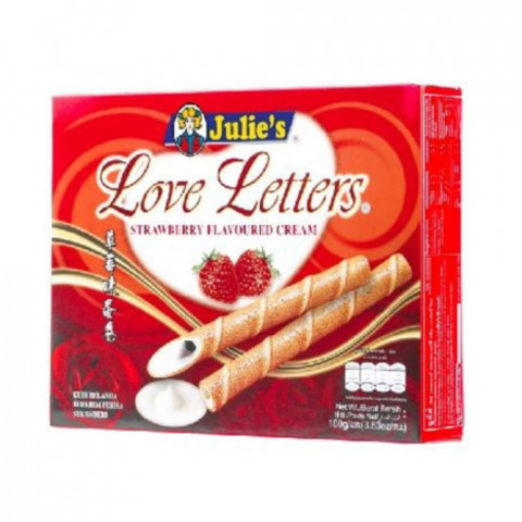 Julie's Love letters strawberry wafer 100g (9556121003976)