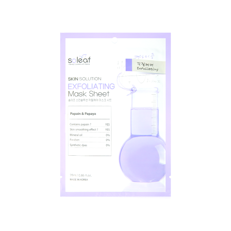 SOLEAF Skin Solution Exfoliating Mask Sheet