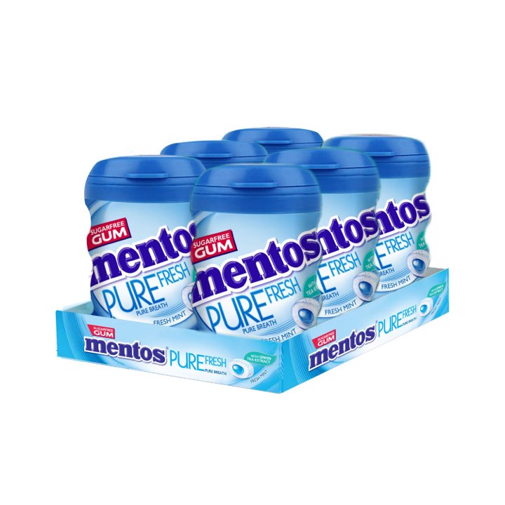 MENTOS PURE FRESH MINT CHEWING GUM-52.75G