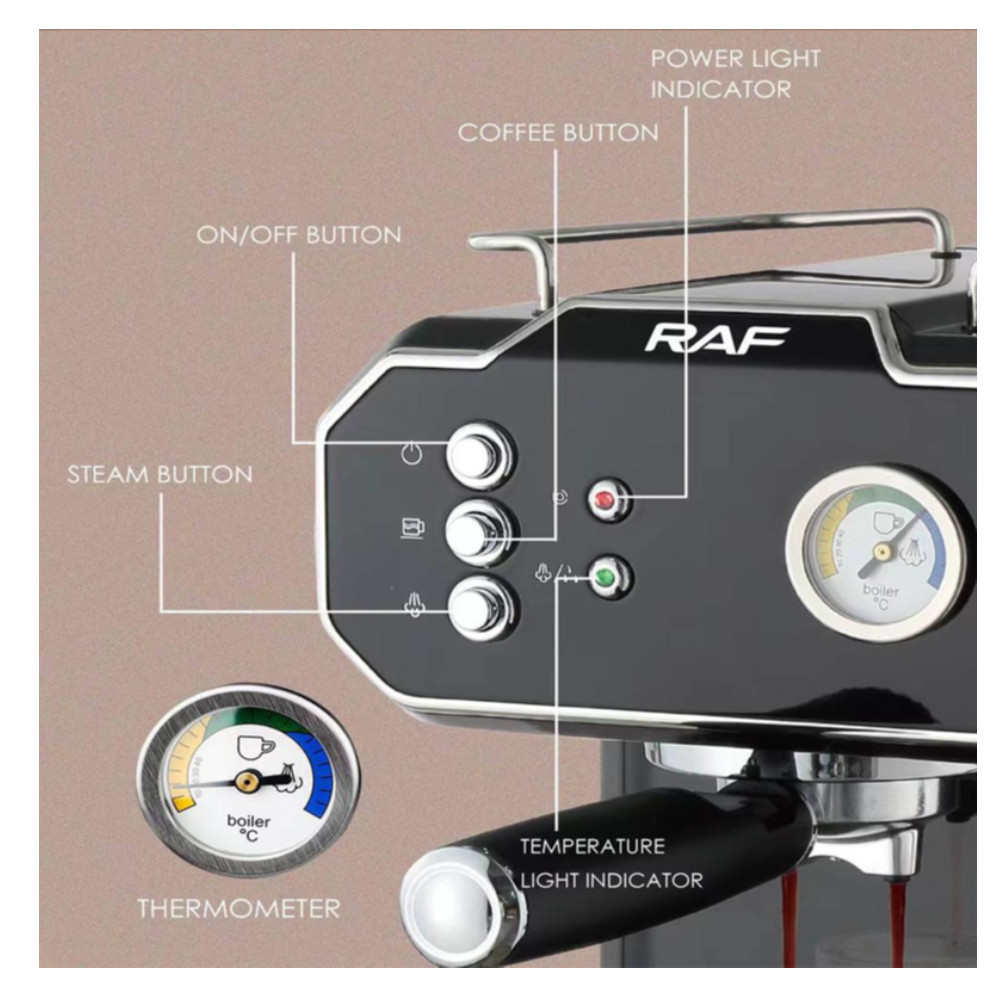 Automatic Coffee Machine commercial espresso 1.5L 850W RAF R104