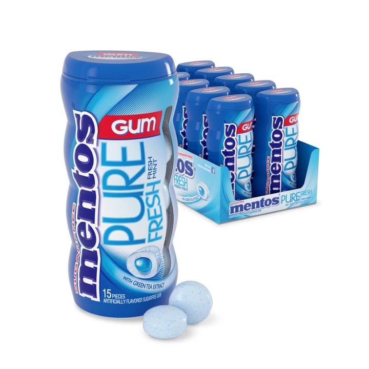 MENTOS FRESH MINT SUGAR FREE CHEWING GUM-29g