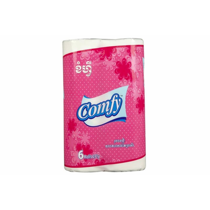 Comfy Toilet Paper Standard Pink (2Ply6Rolls)