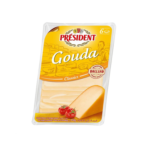 PRESIDENT GOUDA SLICES 45% FDM 150G