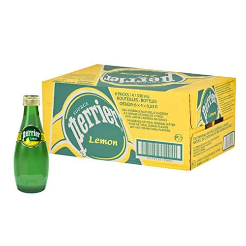 PERRIER LEMON SPARKLING WATER BOTTLE 24X330ML