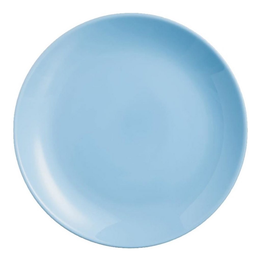 TEMPERED LIGHT BLUE DINNER PLATE